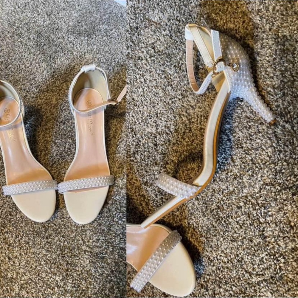Elegant White Strappy Heels